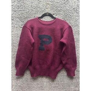 Vintage Pearson University of Pennsylvania Wool Sweater‎ Burgundy Men's Size S/M